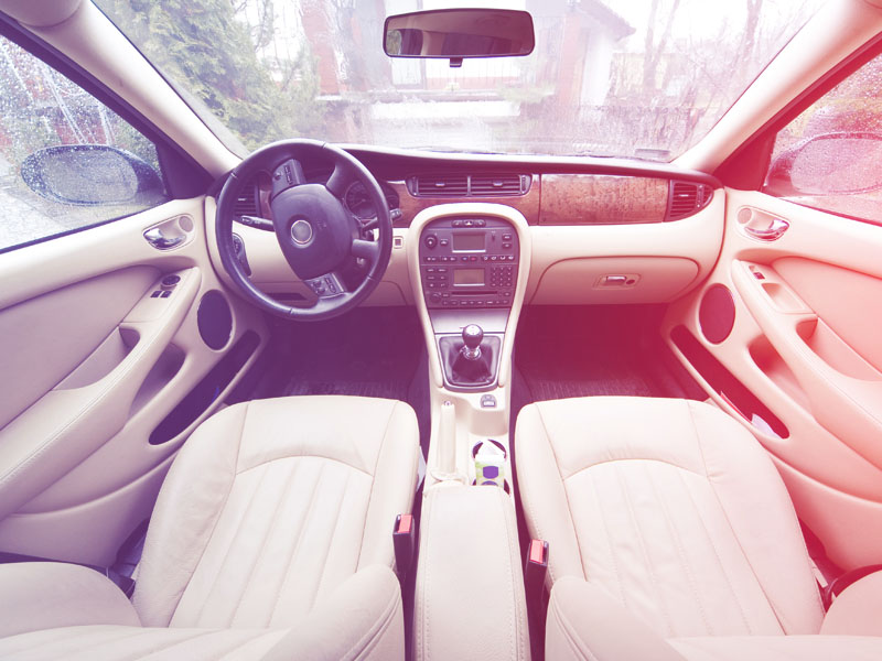 Luxury vehicle interior for Orange County transportation